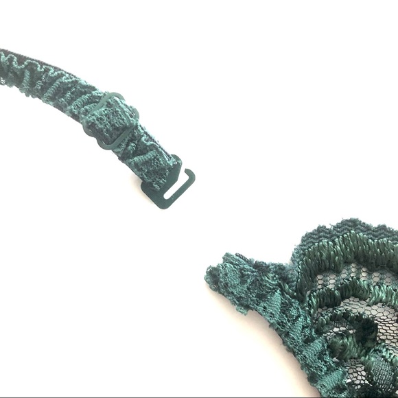 Sage Green Bra & Garter Belt Set - Picture 4 of 5